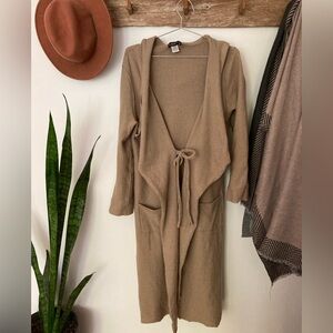 XCVI boiled wool hooded duster.